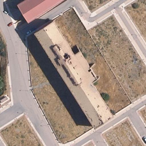 Vista aérea de Azucarera San Torcuato, lugar abandonado en Guadix (Granada)