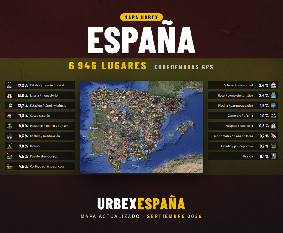 Mapa urbex de España
