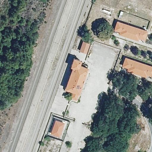 Vista aérea de A Mezquita-A Vilavella, lugar abandonado en A Mezquita (Ourense)
