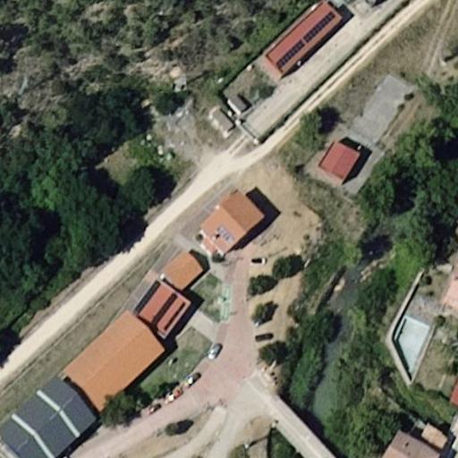 Vista aérea de Antigua Estación de Oña, lugar abandonado en Oña (Burgos)