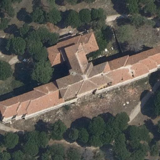 Vista aérea de Antiguo sanatorio, lugar abandonado en Boecillo (Valladolid)