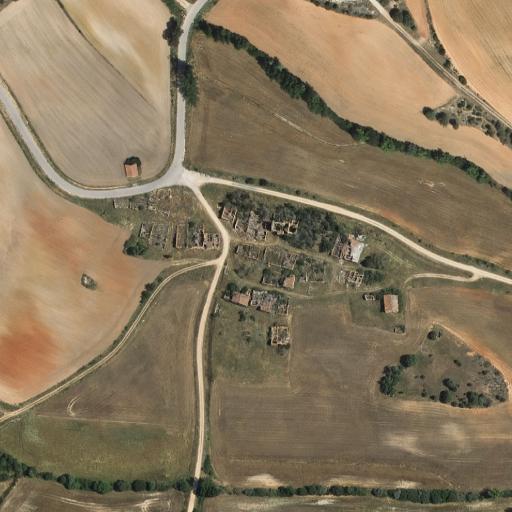Vista aérea de Cubillos, lugar abandonado en Cubilla (Soria)